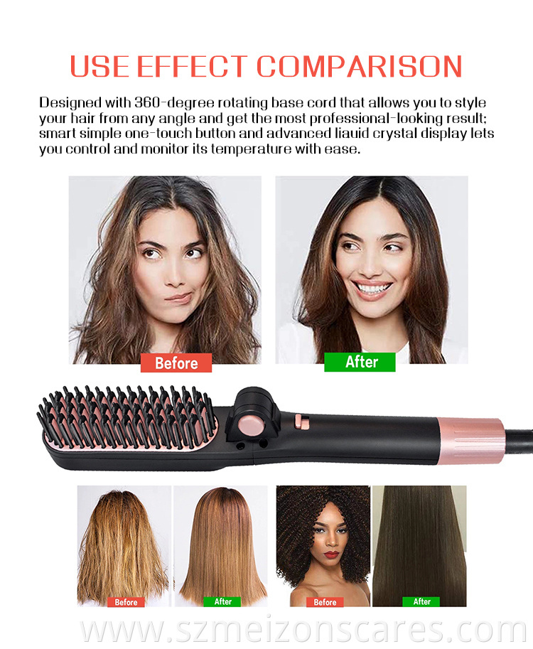 straight ahead hair straightener brush